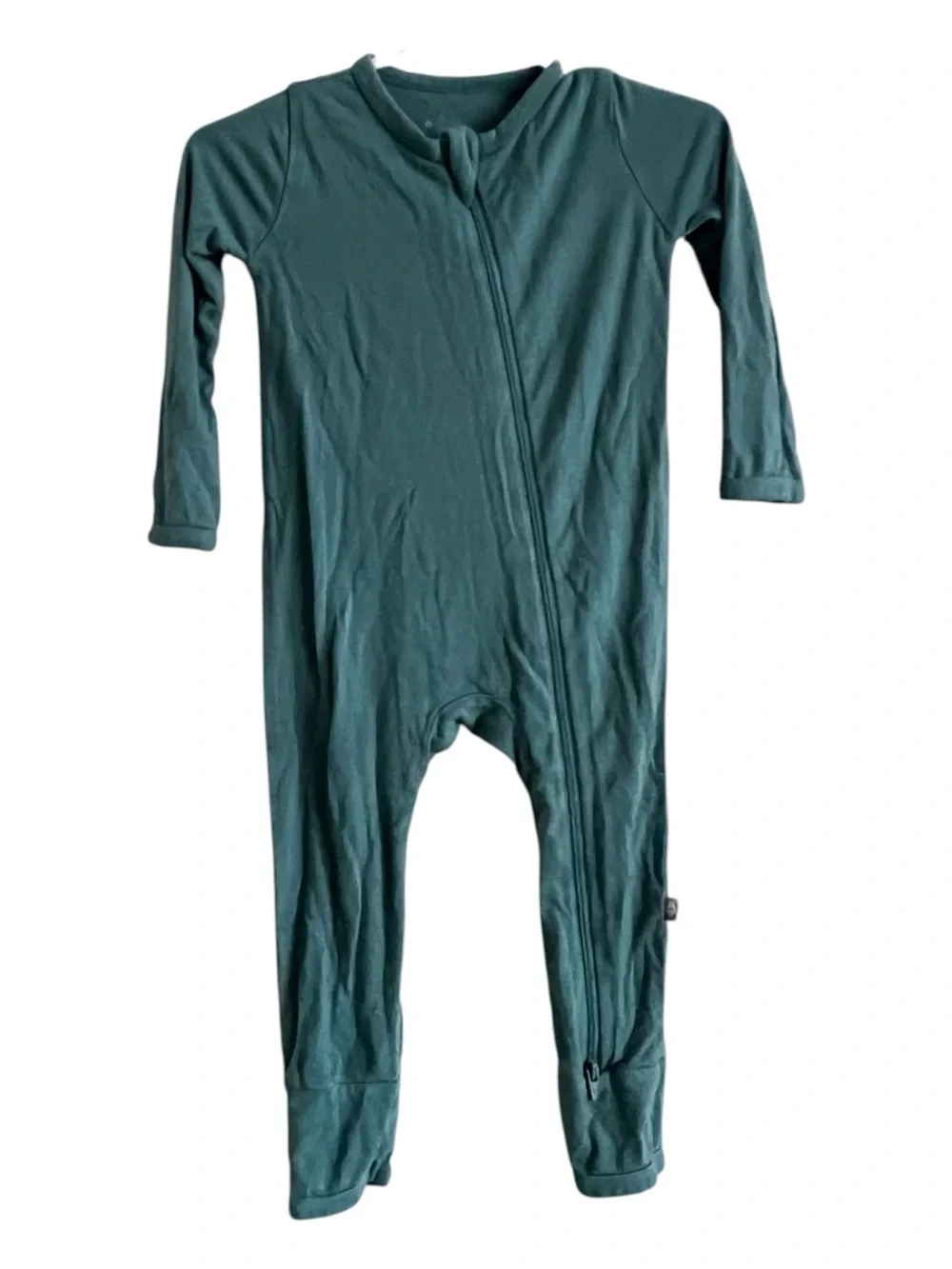 Kyte Baby Long Sleeve Zipper One-Piece Romper in Teal Size 12 - 18 Months